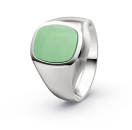 CR-Siegelring 07/6 - Silber 925 / - Grünachat